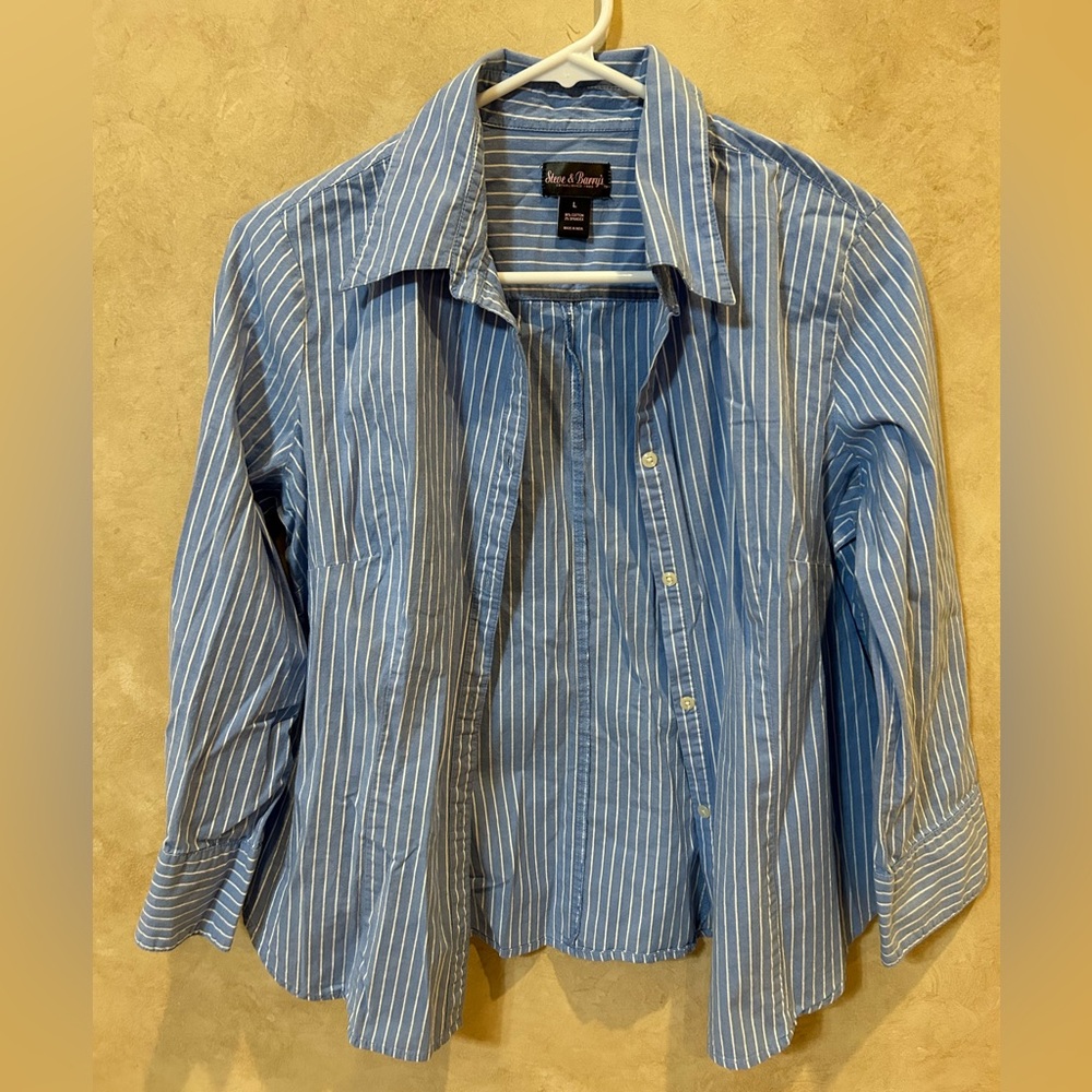 Steve & Barry's Blue and White Striped Shirt large